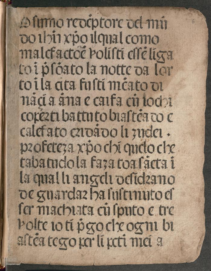 Page from the first book printed in Italy. Click on the image to see the entire image.